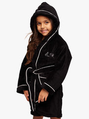Badjas Hooded Black Kids